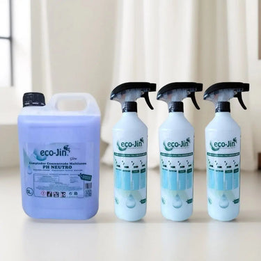 ECOJIN GLOW PH NEUTRO 5 LITROS CON 3 DIFUSORES Limpia y brilla