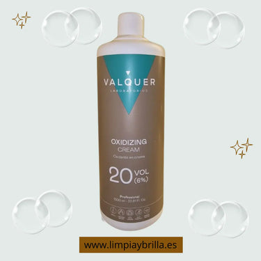 AGUA OXIGENADA - CREMA OXIDANTE 20 VOL- 6% -1 Litro limpiaybrilla.es