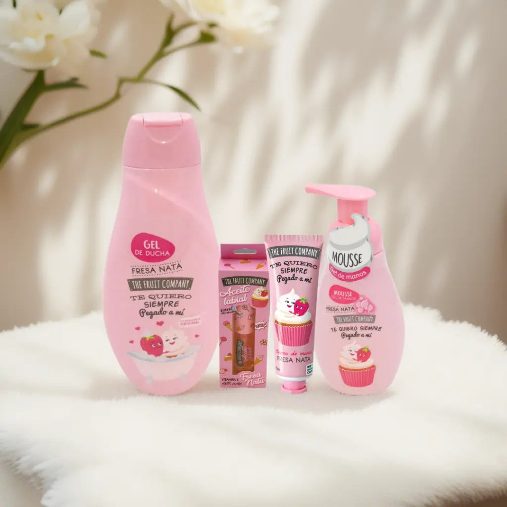 4 PRODUTOS FRESA Y NATA THE FRUIT COMPANY Limpia y brilla