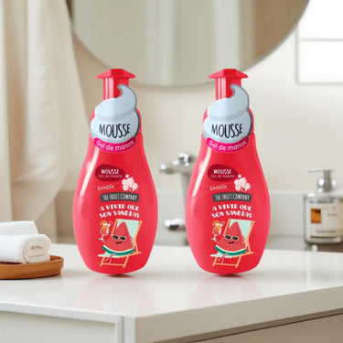 PACK DE 2 JABON MOUSSE AROMA A SANDIA - THE FRUIT COMPANY Limpia y brilla