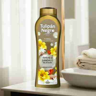 Tulipán Negro – Gel de Ducha Ámbar & Sándalo (650 ml) Limpia y brilla