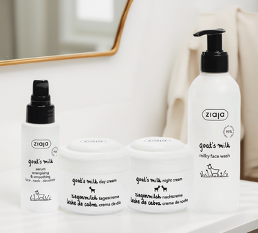 Pack Ziaja Leche de Cabra para cuidado facial completo Limpia y brilla