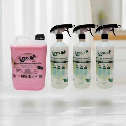 ECOJIN HOME (ROSA) 5 LITROS CON DIFUSORES LIMPIADOR ECOJIN