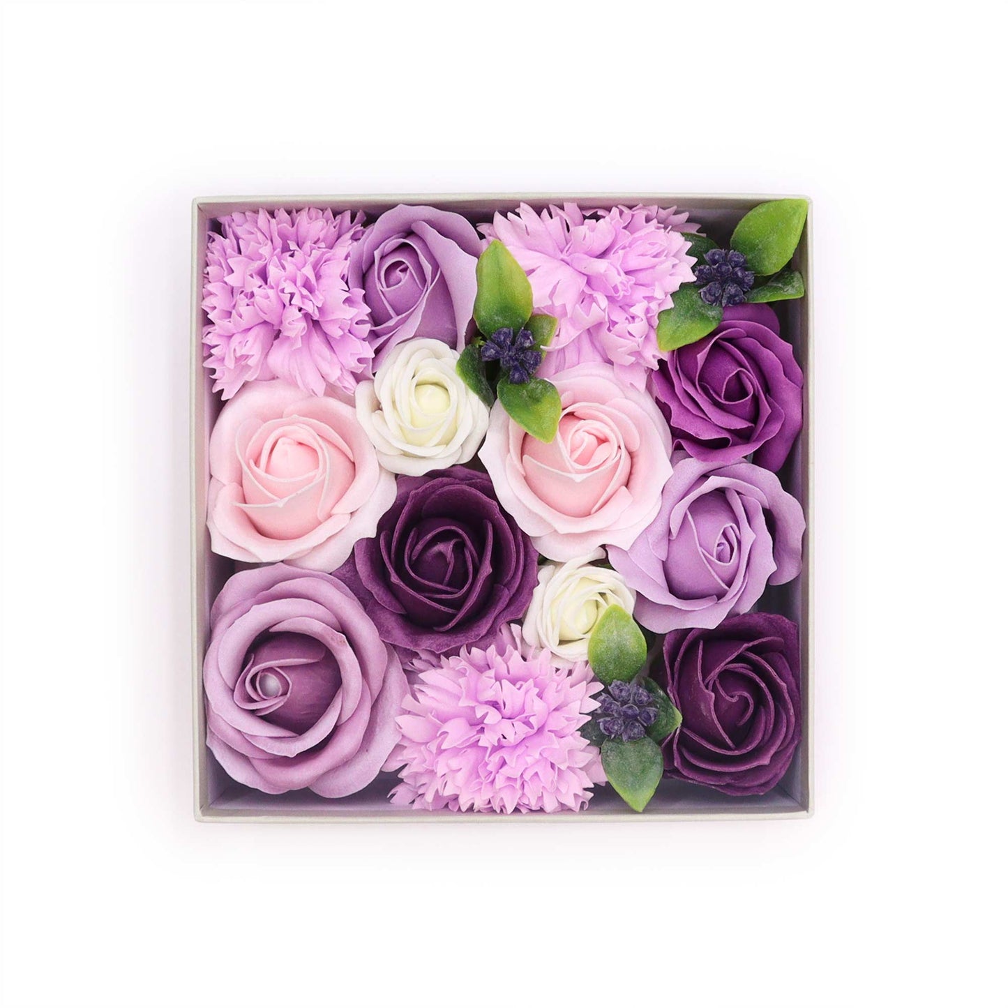 Caja de Regalo de Flores de Jabón Rosa. Cada flor de jabón está meticulosamente elaboradas a mano. Fabricacion artesanal.