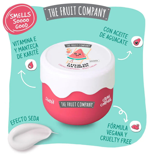 PACK DE 3 THE FRUIT COMPANY CREMA CORPORAL EFECTO SEDA AROMA A SANDIA Limpia y brilla