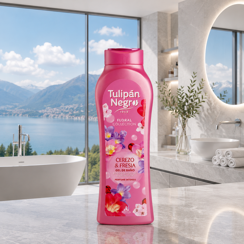 Tulipan negro gel de ducha Cerezo & Fresia Limpia y brilla