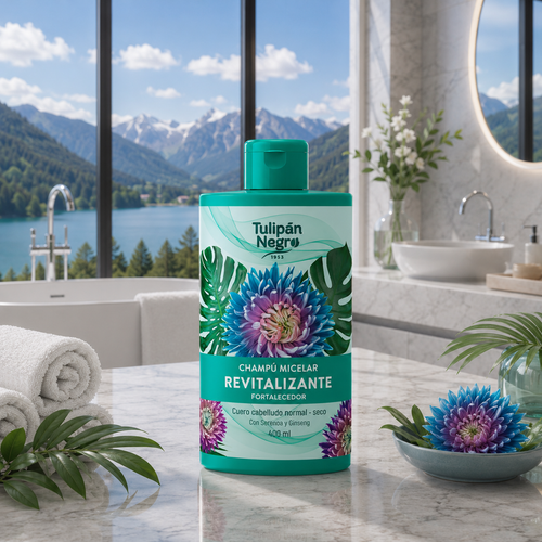 Tulipan negro Champú Micelar Revitalizante Fortalecedor Limpia y brilla
