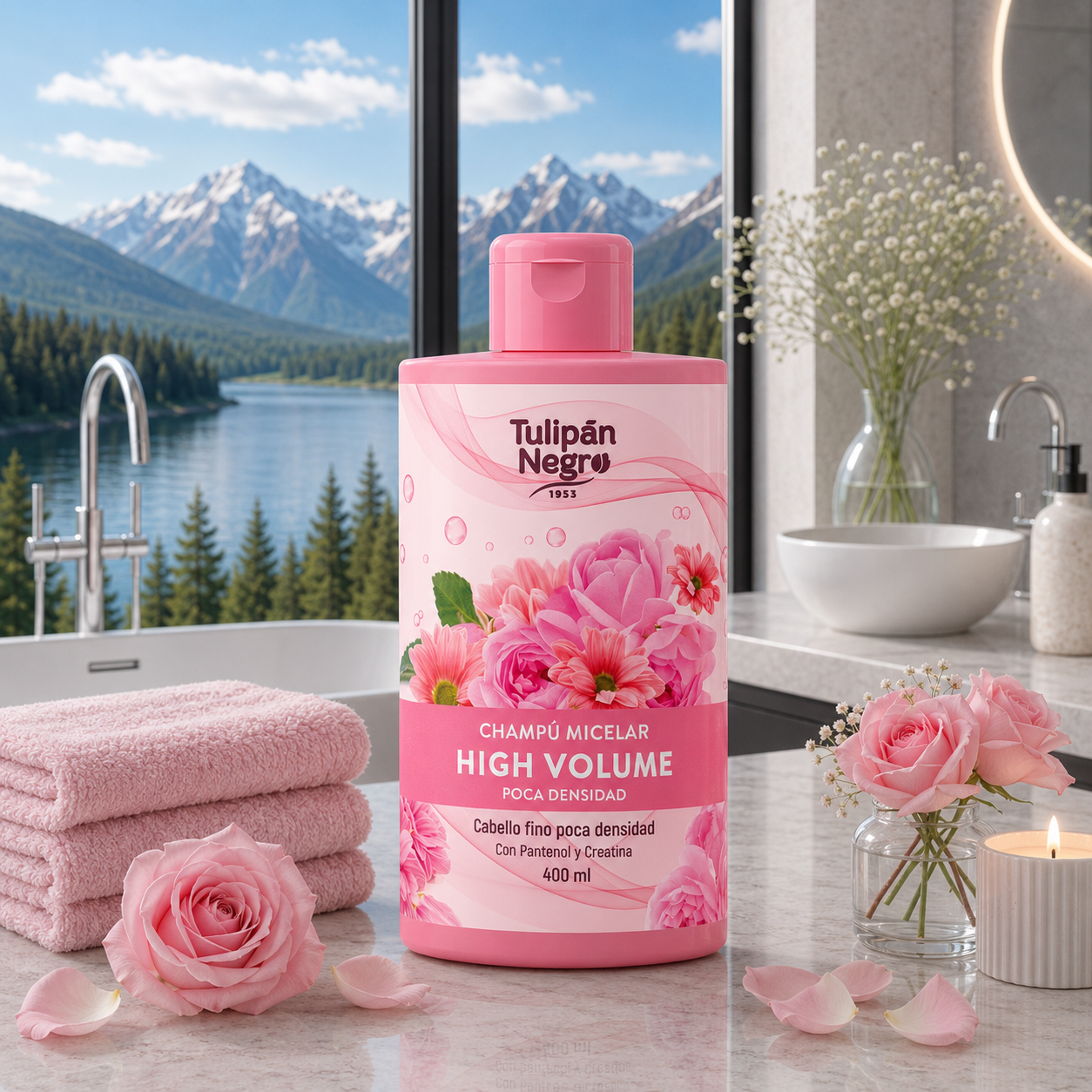 Champú Micelar Tulipán Negro – Volumen sin límites Limpia y brilla