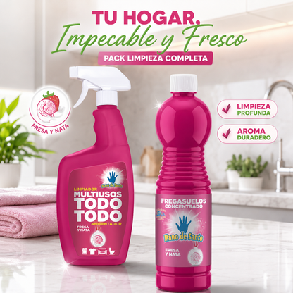 Mano de Santo Limpiador Multiusos Todo Todo Ambientador Fresa y Nata