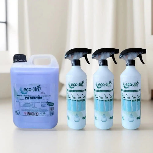 ECOJIN GLOW PH NEUTRO 5 LITROS CON 3 DIFUSORES Limpia y brilla