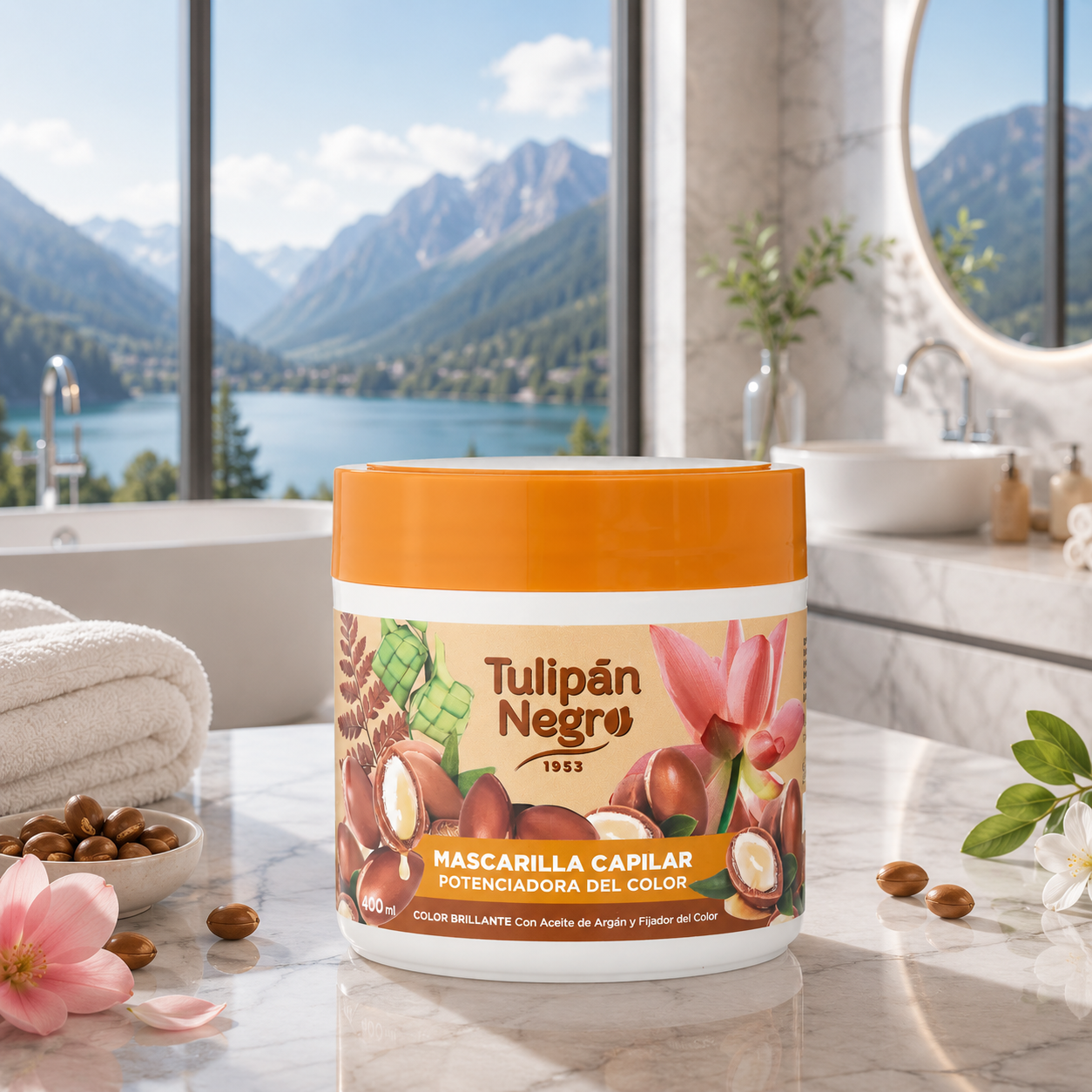 Tulipan Negro Mascarilla Capilar Potenciadora del Color Limpia y brilla