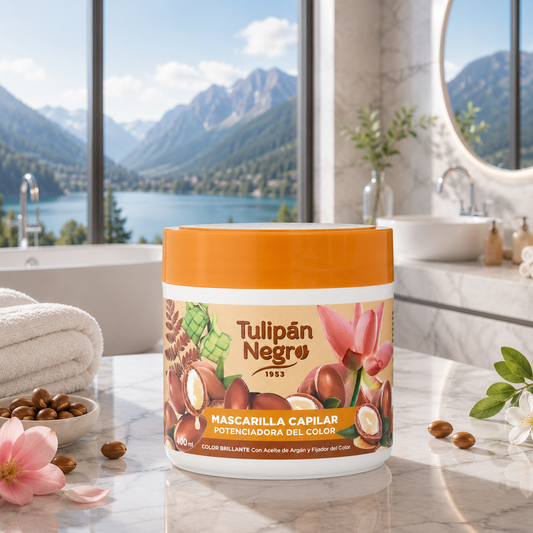 Tulipan Negro Mascarilla Capilar Potenciadora del Color Limpia y brilla