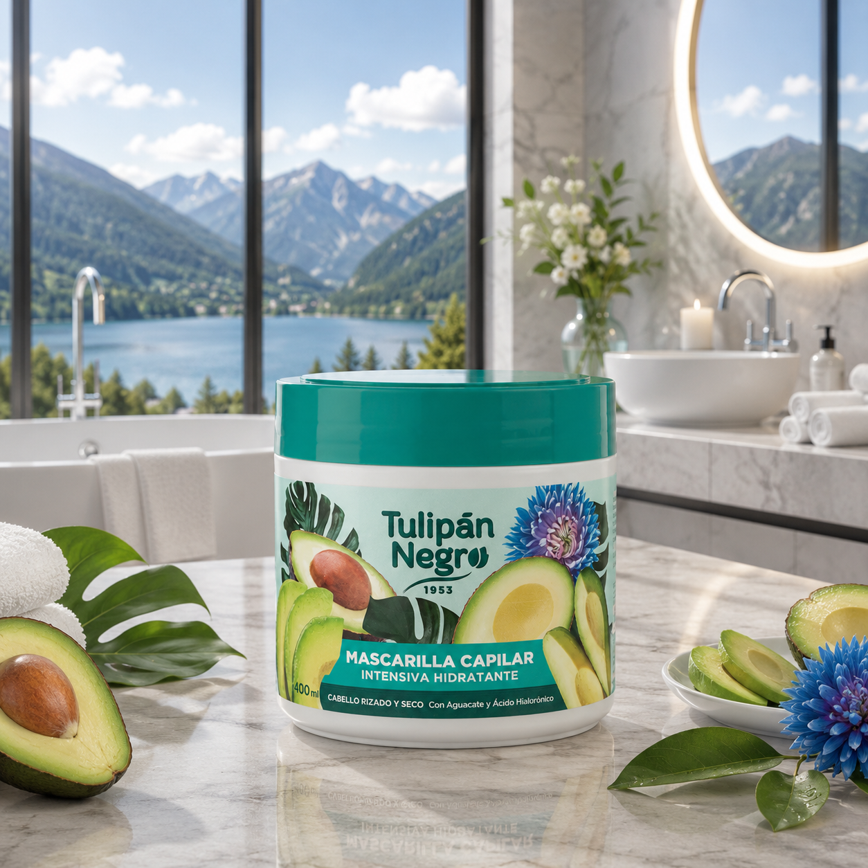 Tulipan Negro Mascarilla Capilar Intensiva Hidratante Limpia y brilla