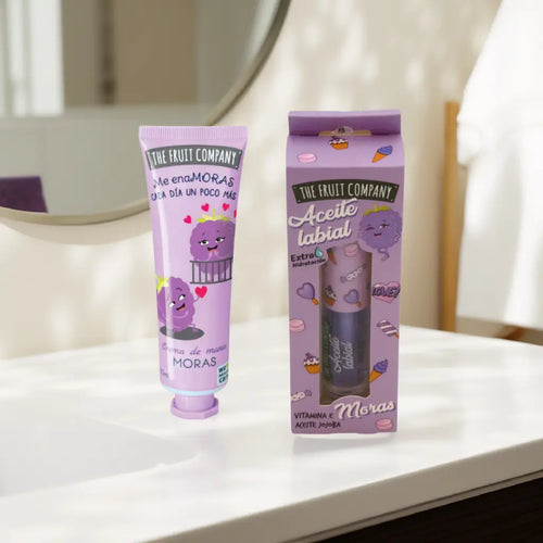 2 PRODUCTOS The Fruit Company Moras | 1 Aceite Labial + 1 crema de manos Limpia y brilla
