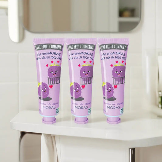 PACK 3 CREMAS DE MANOS AROMA A MORAS - THE FRUIT COMPANY Limpia y brilla