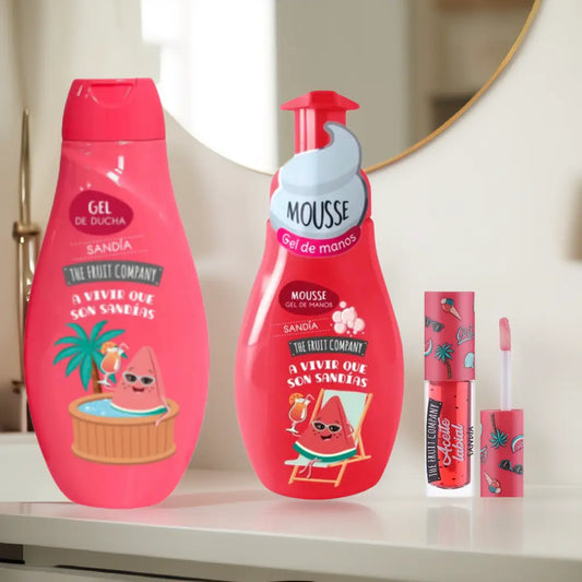 PACK DE 3 PRODUCTOS AROMA A SANDIA -  THE FRUIT COMPANY Limpia y brilla