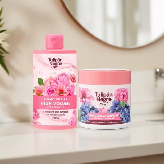 Tulipan Negro Rutina Capilar High Volume & Reparación Limpia y brilla