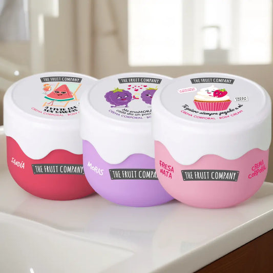 PACK DE 3 THE FRUIT COMPANY CREMA CORPORAL EFECTO SEDA Limpia y brilla