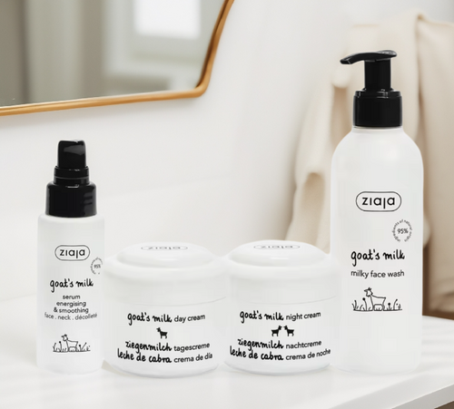 Pack Ziaja Leche de Cabra para cuidado facial completo Limpia y brilla
