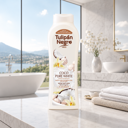 Tulipan Negro gel de ducha Coco Pure White Limpia y brilla