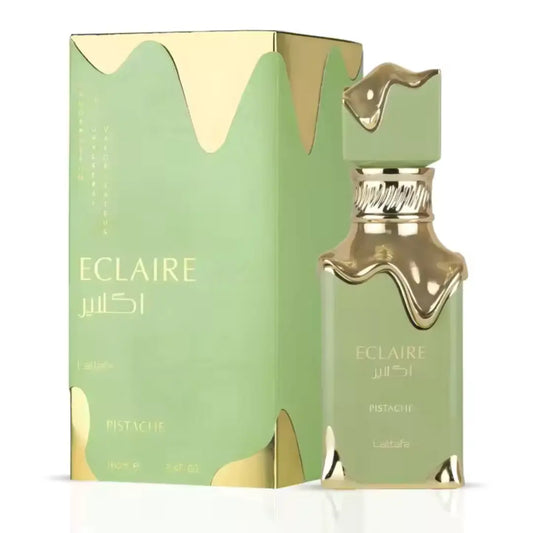 Lattafa – Éclaire Pistache Eau de Parfum Mixto (100 ml) Limpia y brilla