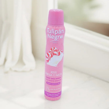 TULIPAN NEGRO Kiss Fresa y Nata Desodorante 200 ml limpiaybrilla.es