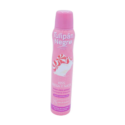 TULIPAN NEGRO Kiss Fresa y Nata Desodorante 200 ml limpiaybrilla.es
