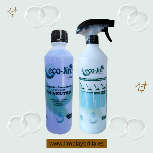 NUEVO ECOJIN GLOW PH NEUTRO CON DIFUSOR - LIMPIADOR MULTIUSOS ESPECIAL PARA SUPERFICIES DELICADAS